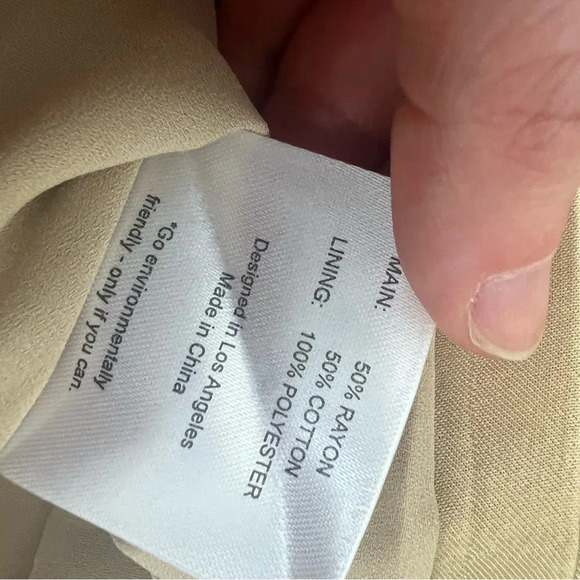 Free People x Fame & Partners Champagne Gold Silky Skirt Size 10 - Picture 5 of 5